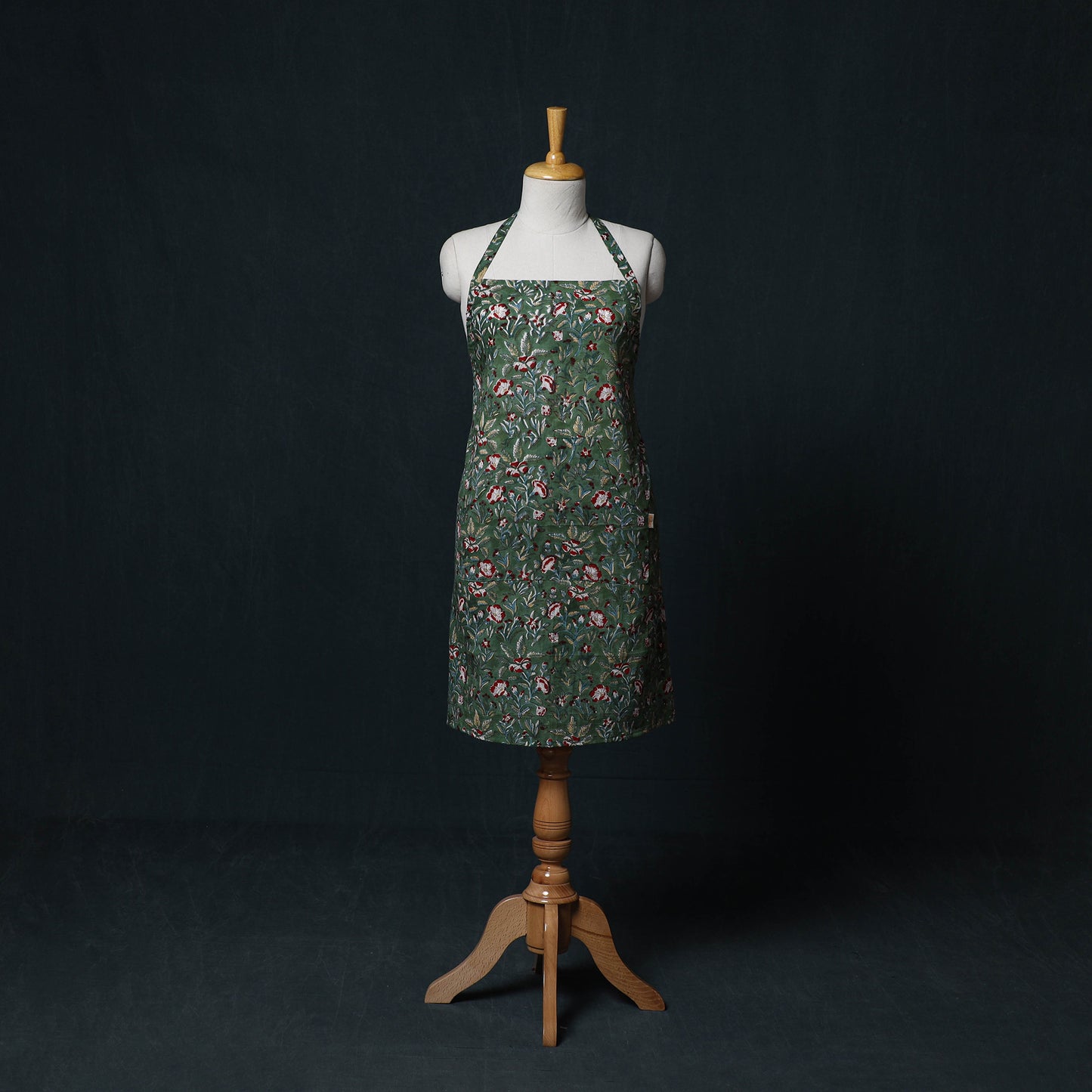 Sanganeri Hand Block Print Cotton Apron with Pocket 44