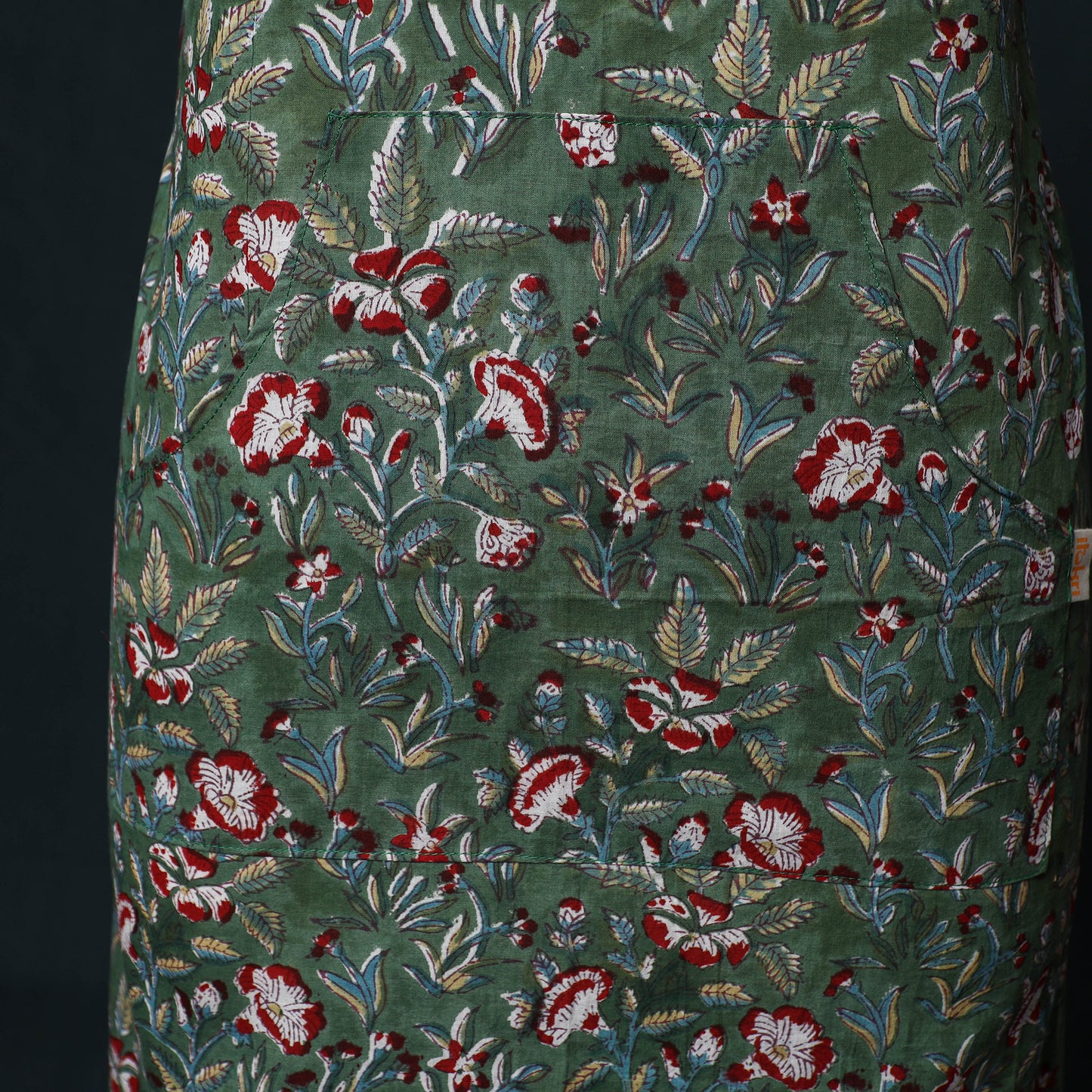 Sanganeri Hand Block Print Cotton Apron with Pocket 44