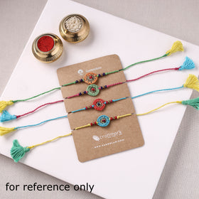 Reusable Handmade Crochet Work Rakhi by Samoolam (Set of 4) 23