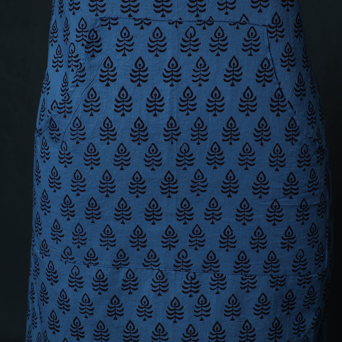 Bagh Hand Block Print Cotton Apron with Pocket 45