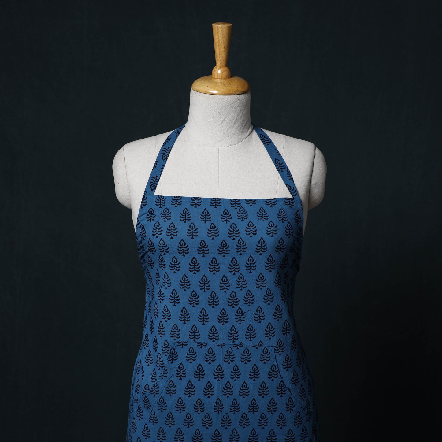 Bagh Hand Block Print Cotton Apron with Pocket 45