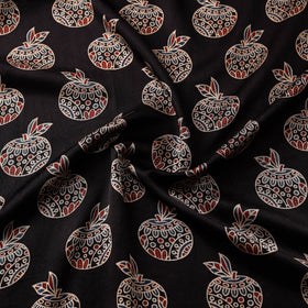Kutch Hand Block Ajrakh Print Natural Dyed Mashru Silk Fabric 01