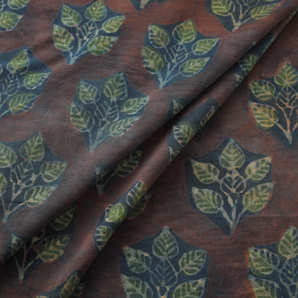 Pomegranate Peel Hand Block Print Cotton Fabric 05