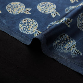 Kutch Hand Block Ajrakh Print Natural Dyed Mashru Silk Fabric 02