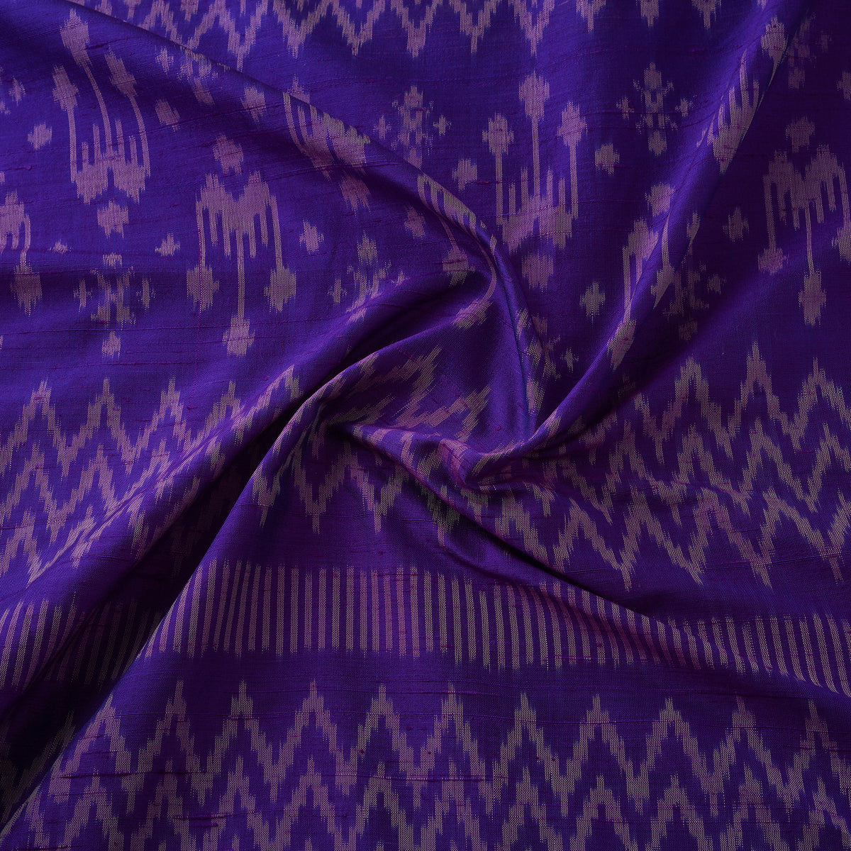 Handloom Raw Silk Pochampally Ikat Fabric 05