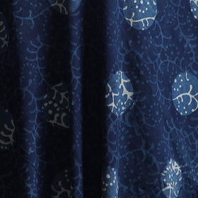 Blue - Pure Mul Cotton Bagru Indigo Hand Block Print Natural Dyed Fabric 10