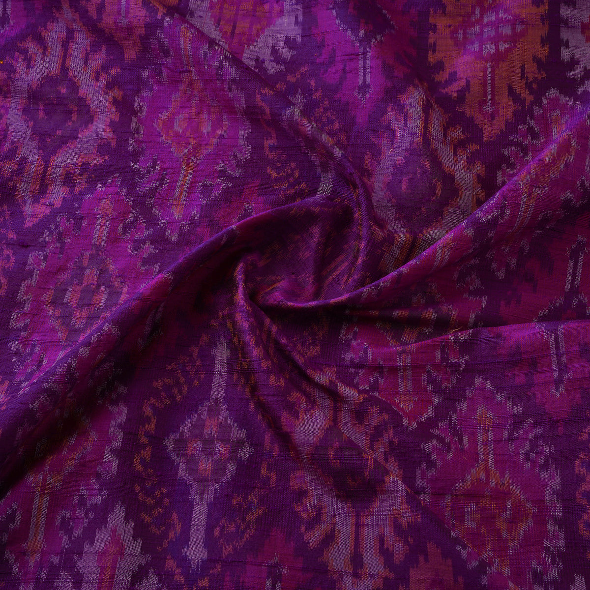 Handloom Raw Silk Pochampally Ikat Fabric 07