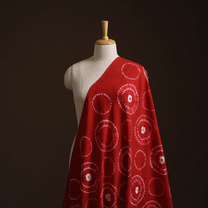 Red - Shibori Tie-Dye Pure Cotton Fabric 05