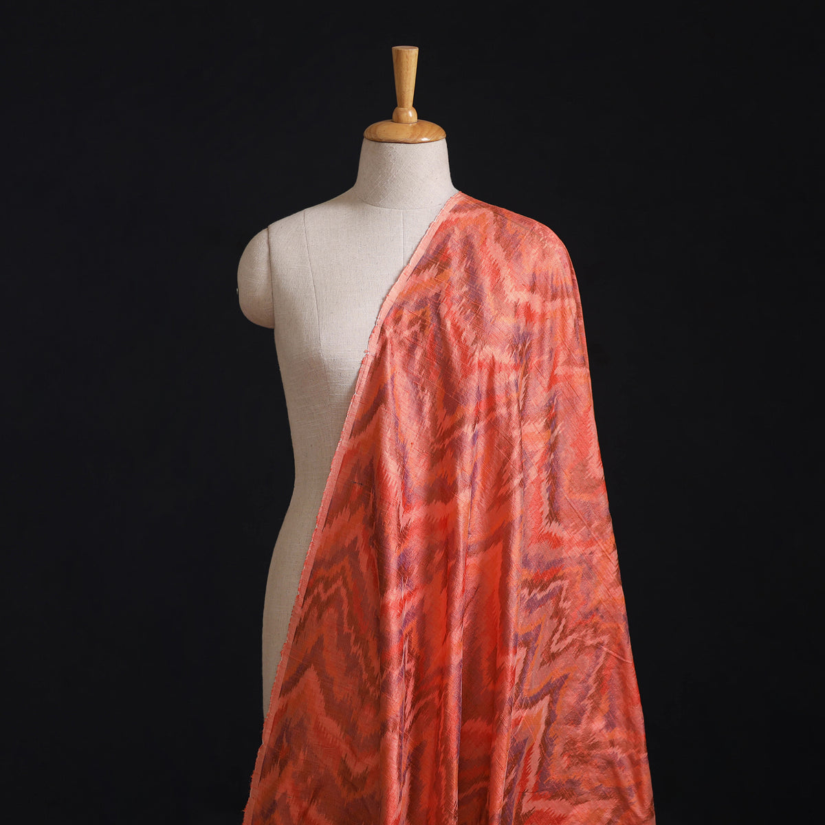 Handloom Raw Silk Pochampally Ikat Fabric 04