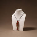 Kerala Mural Handpainted Bamboo Fish Necklace 125
