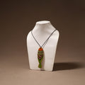 Kerala Mural Handpainted Bamboo Fish Necklace 126