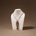 Kerala Mural Handpainted Bamboo Fish Necklace 137