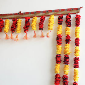 Handmade Beadwork Felt Bandhanwar Toran with Side Hangings 18