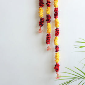 Handmade Beadwork Felt Bandhanwar Toran with Side Hangings 18