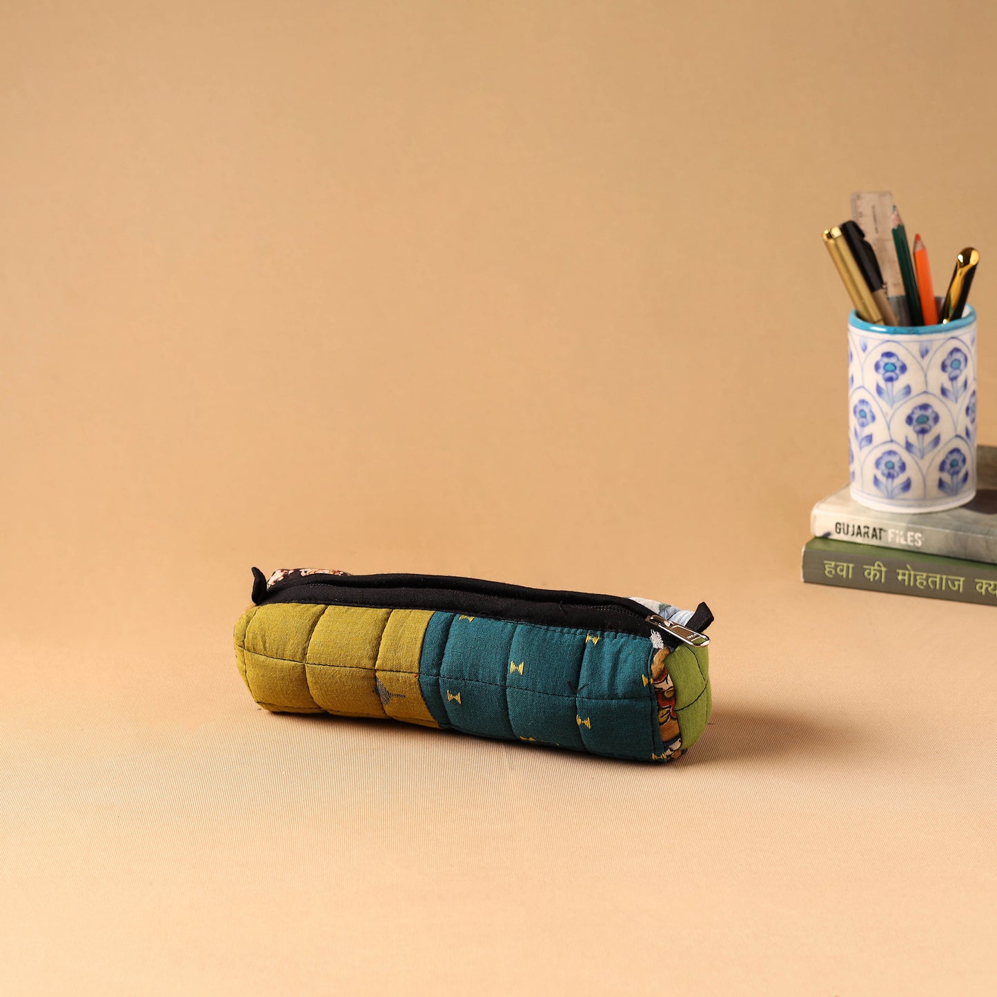 Handmade Quilted Cotton Pencil Pouch 09