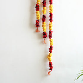 Handmade Beadwork Felt Bandhanwar Toran with Side Hangings 17