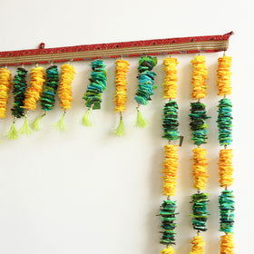 Handmade Beadwork Felt Bandhanwar Toran with Side Hangings 19