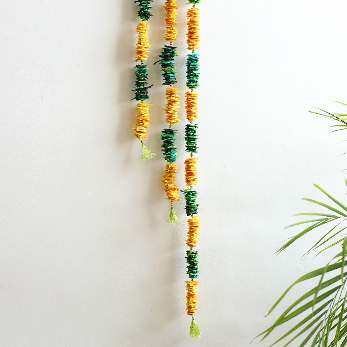Handmade Beadwork Felt Bandhanwar Toran with Side Hangings 19
