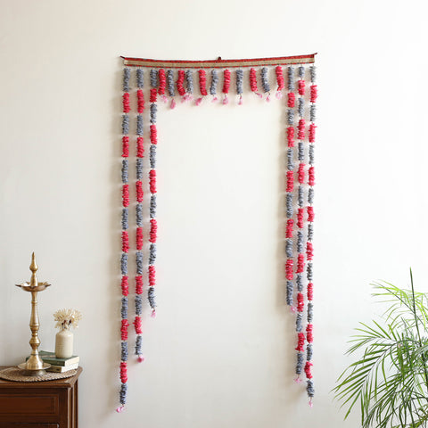 Handmade Beadwork Felt Bandhanwar Toran with Side Hangings 20