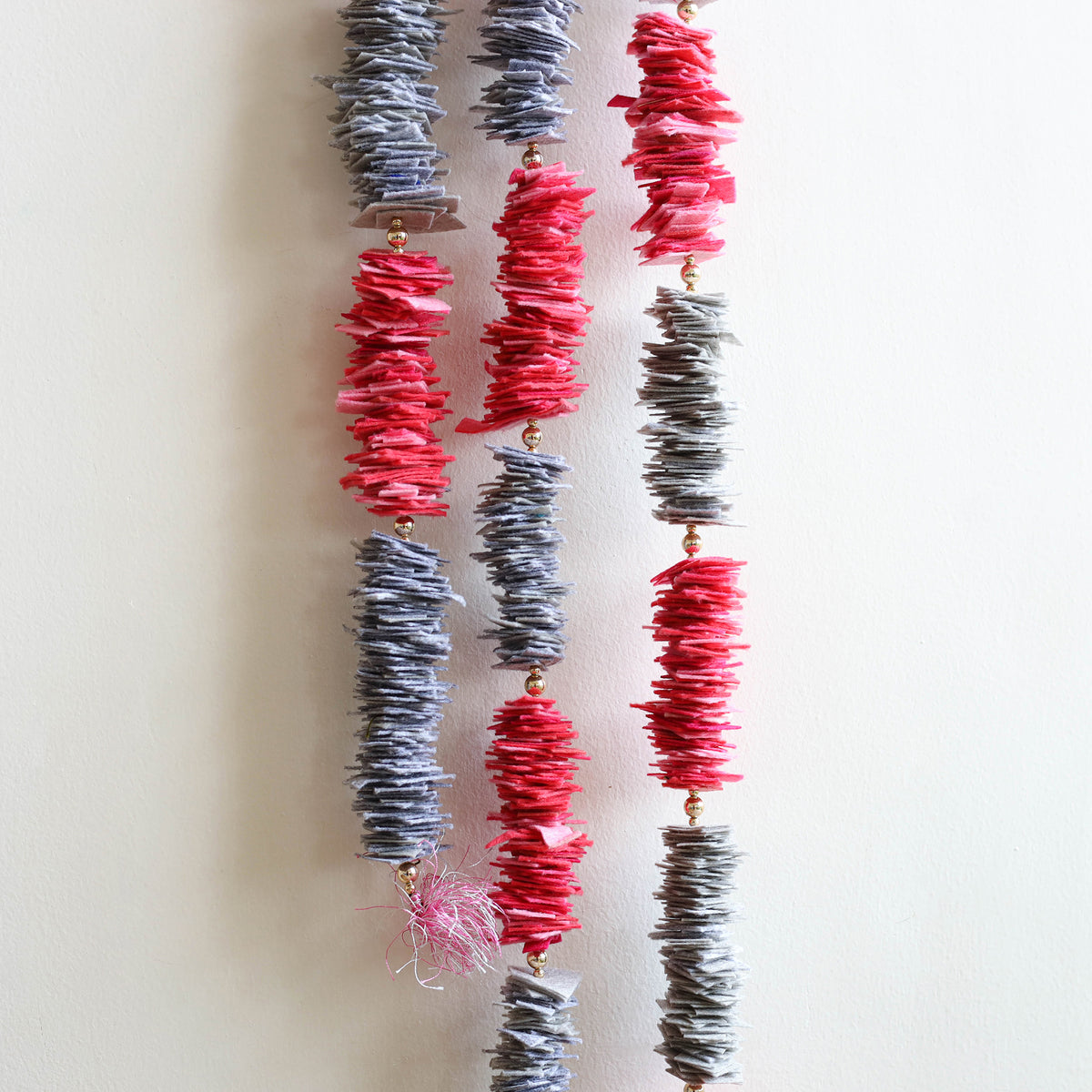 Handmade Beadwork Felt Bandhanwar Toran with Side Hangings 20