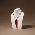 Kerala Mural Handpainted Bamboo Fish Necklace 152