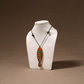 Kerala Mural Handpainted Bamboo Fish Necklace 155
