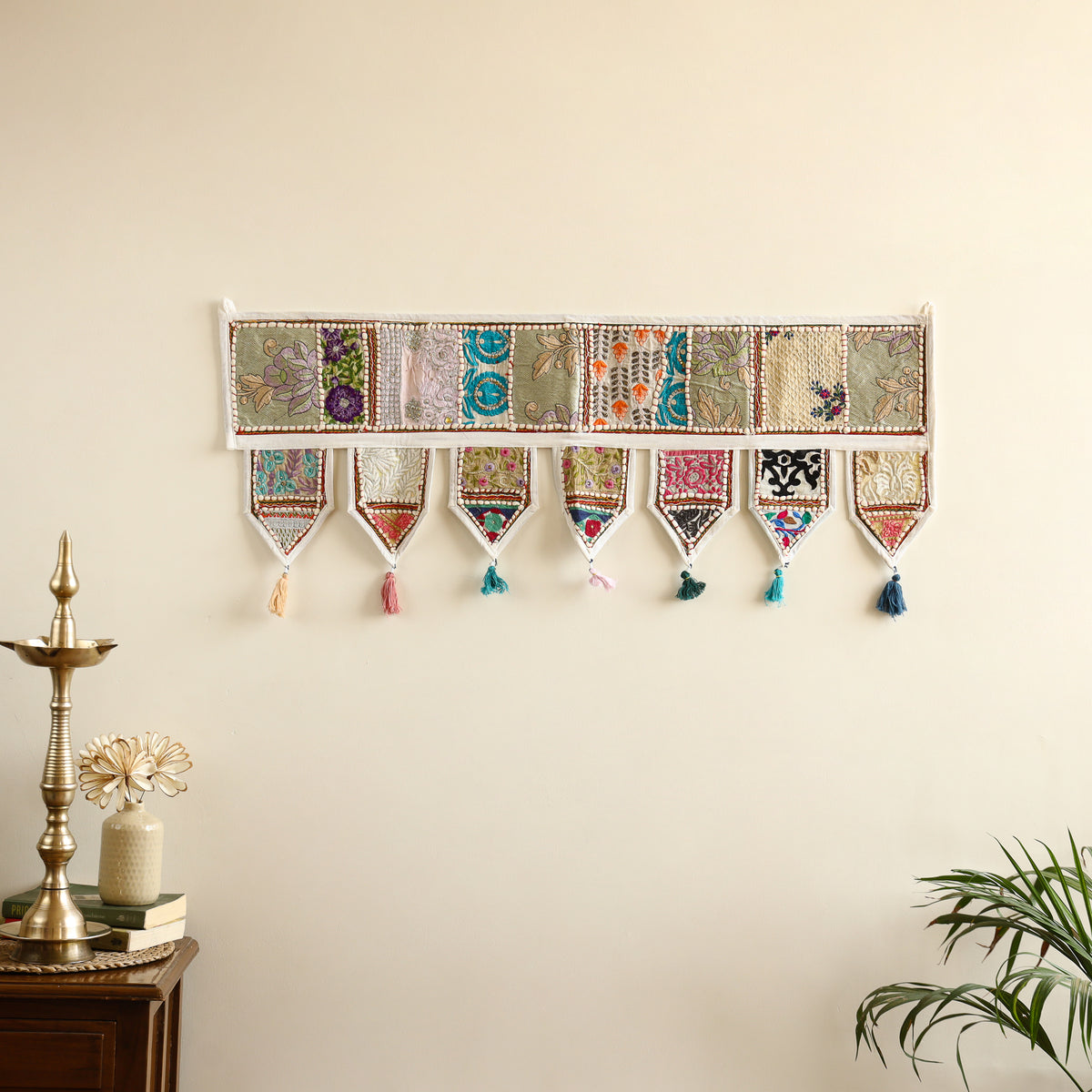 Khambadiya patchwork toran for festive decor