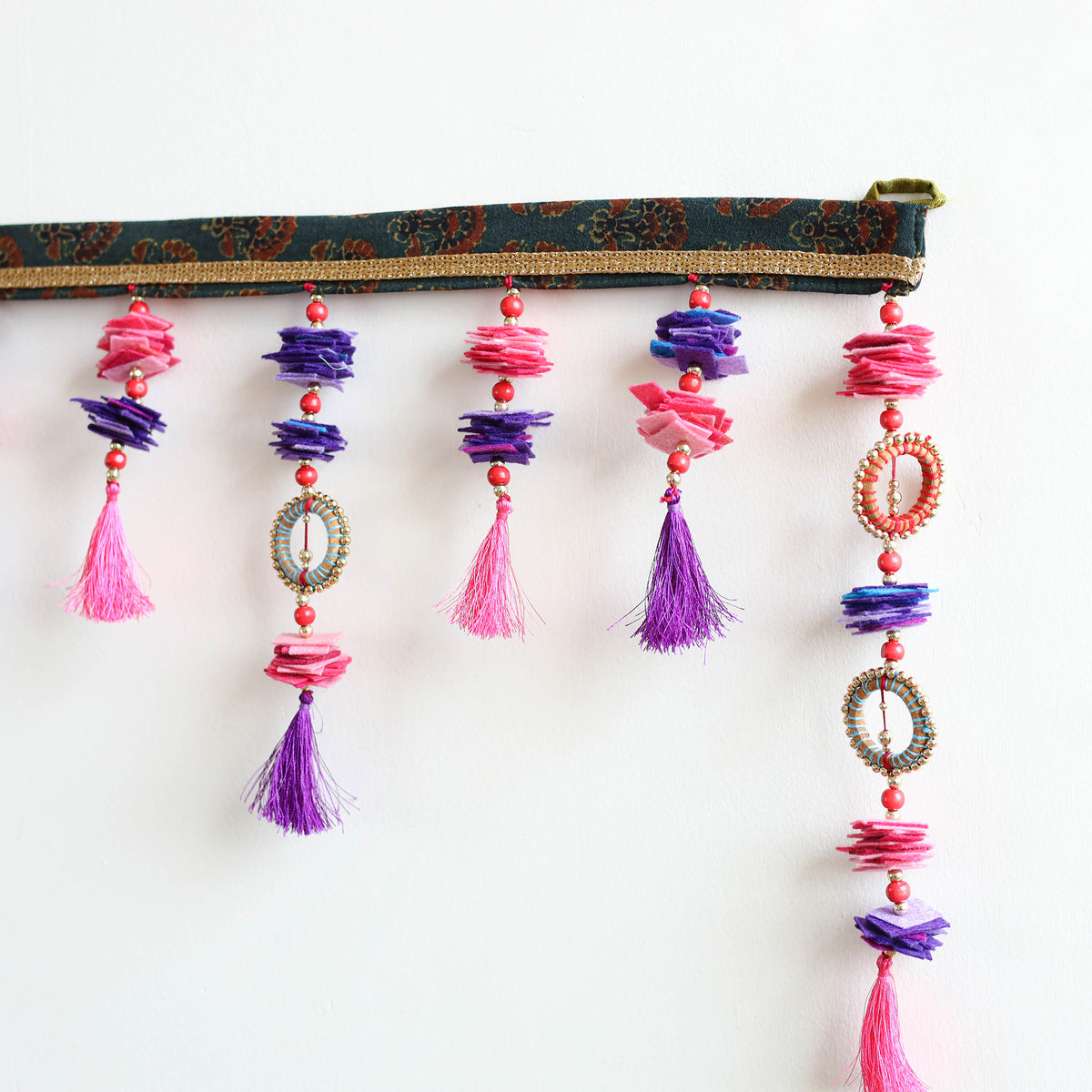 Handmade Beadwork Felt Bandhanwar Toran 04