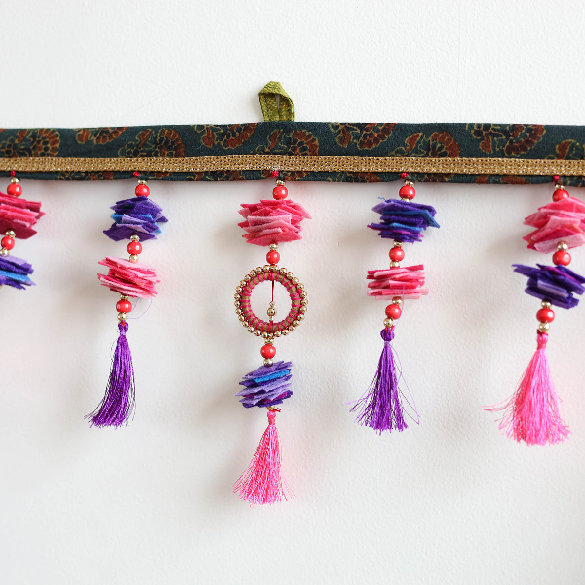 Handmade Beadwork Felt Bandhanwar Toran 04