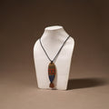 Kerala Mural Handpainted Bamboo Fish Necklace 158