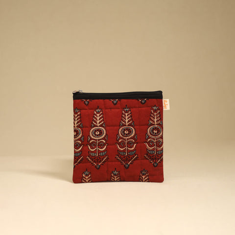 Red - Handmade Quilted Utility Pouch 01
