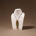 Kerala Mural Handpainted Bamboo Fish Necklace 161