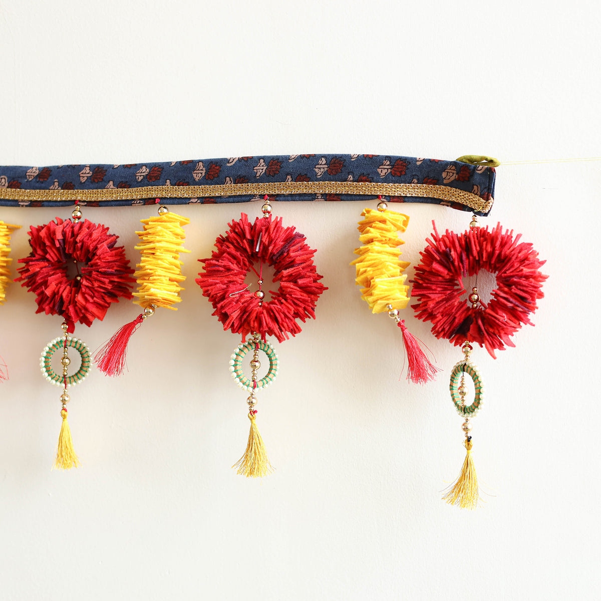 Handmade Beadwork Felt Bandhanwar Toran 07
