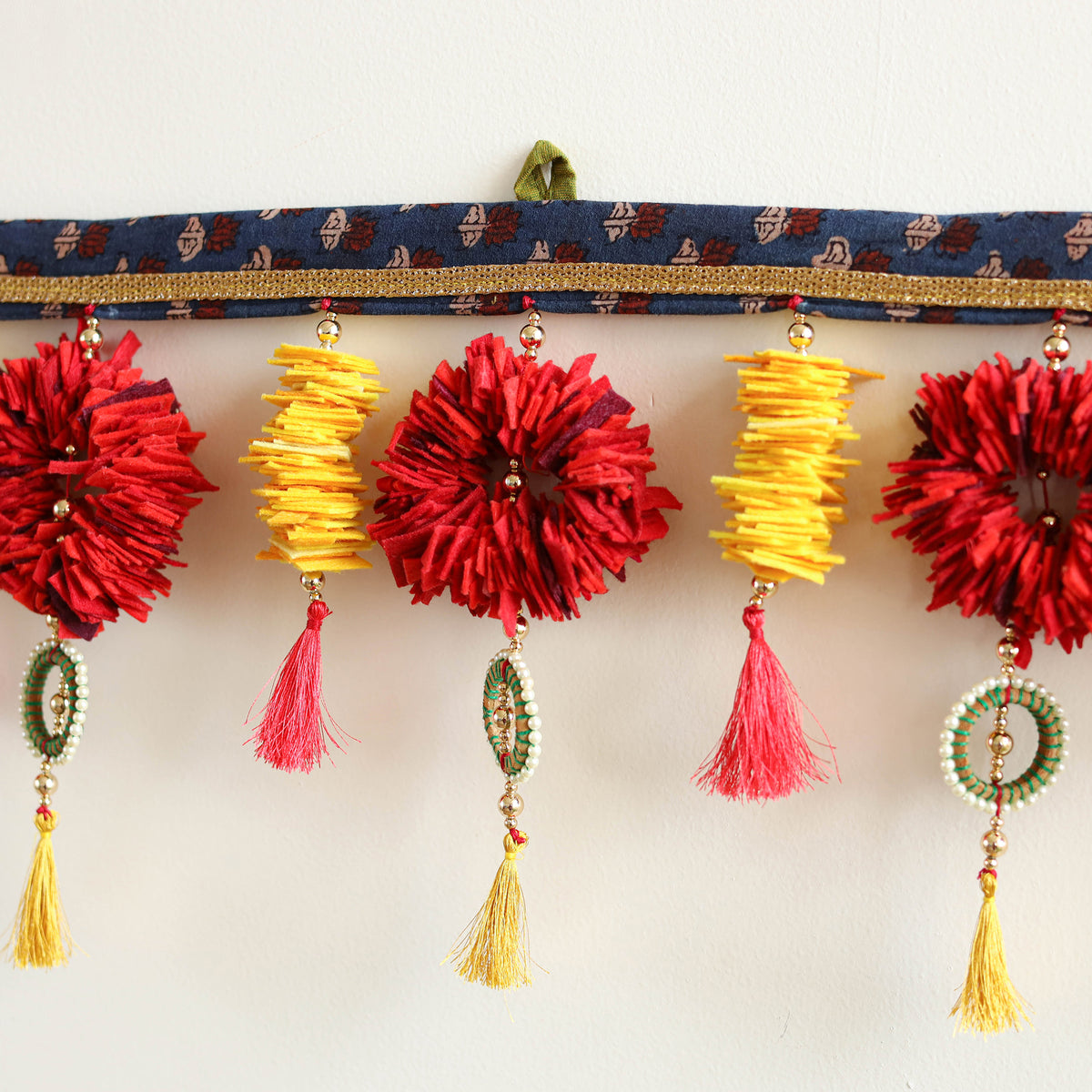Handmade Beadwork Felt Bandhanwar Toran 07