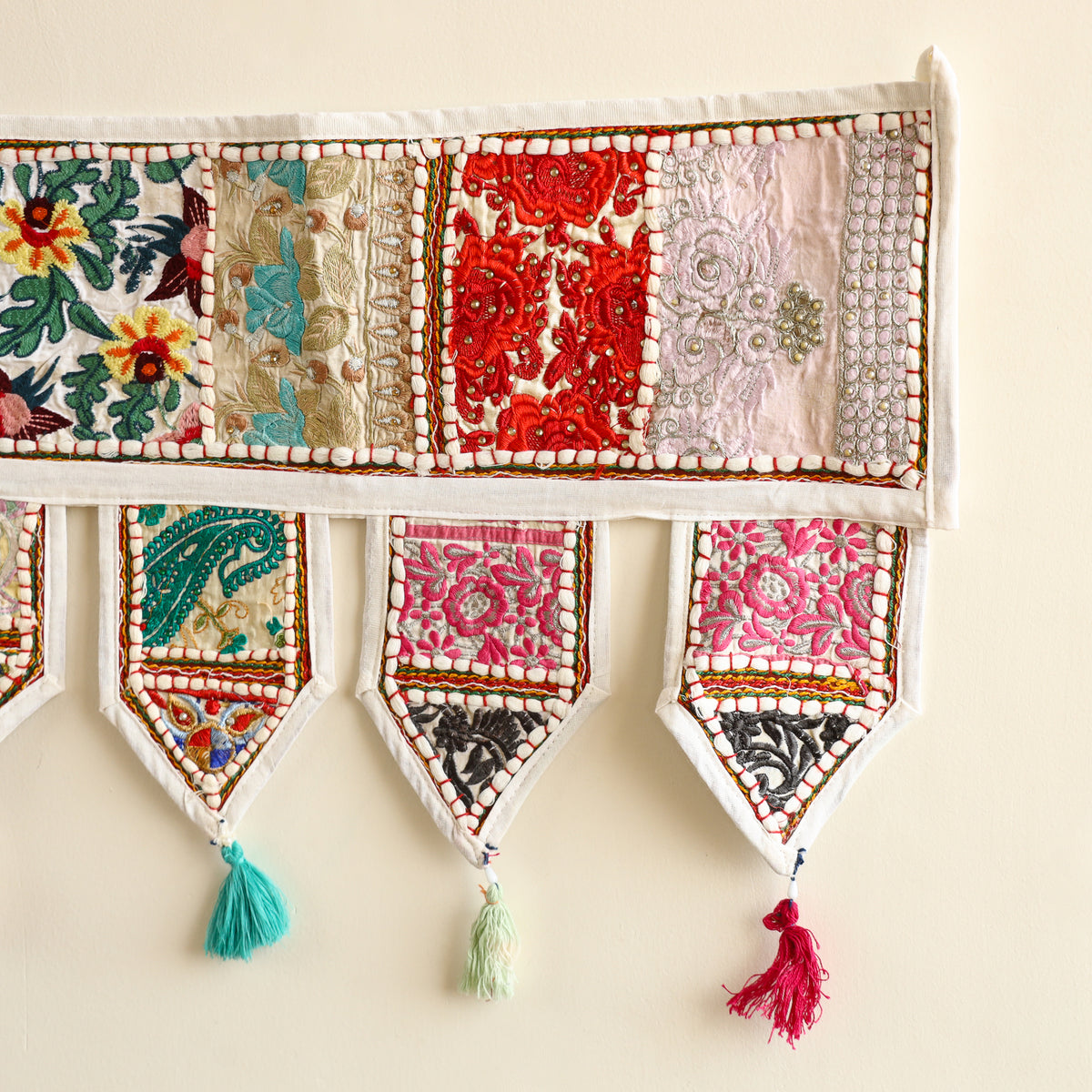 Khambadiya patchwork toran for festive decor
