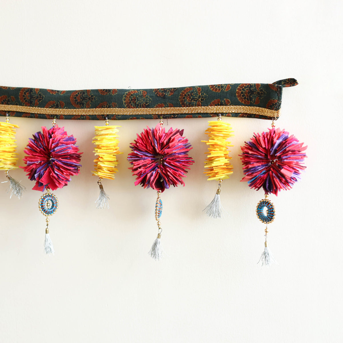 Handmade Beadwork Felt Bandhanwar Toran 08