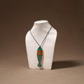 Kerala Mural Handpainted Bamboo Fish Necklace 165