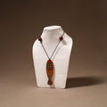 Kerala Mural Handpainted Bamboo Fish Necklace 166