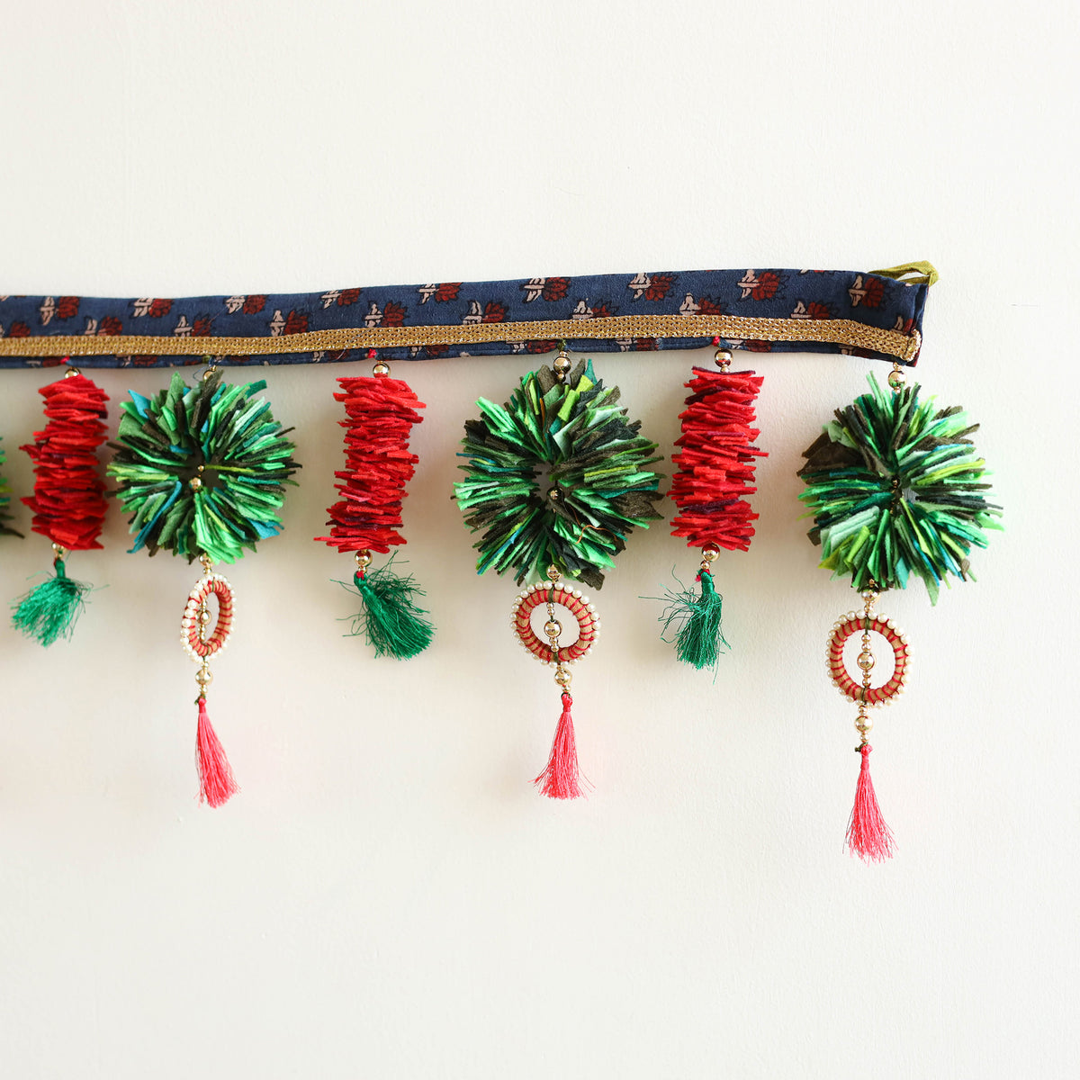 Handmade Beadwork Felt Bandhanwar Toran 12