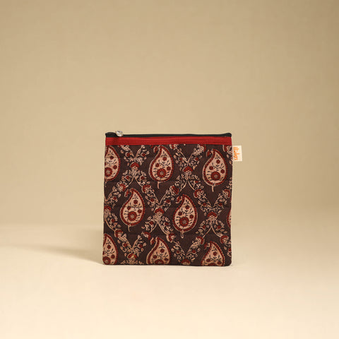 Brown - Handmade Quilted Utility Pouch 06