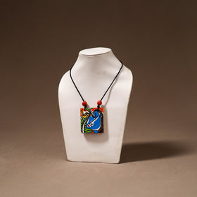 Kerala Mural Handpainted Bamboo Necklace 170