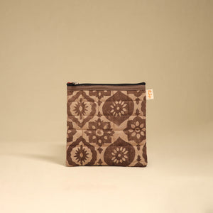 Brown - Handmade Quilted Utility Pouch 07