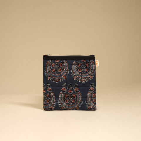 Blue - Handmade Quilted Utility Pouch 08