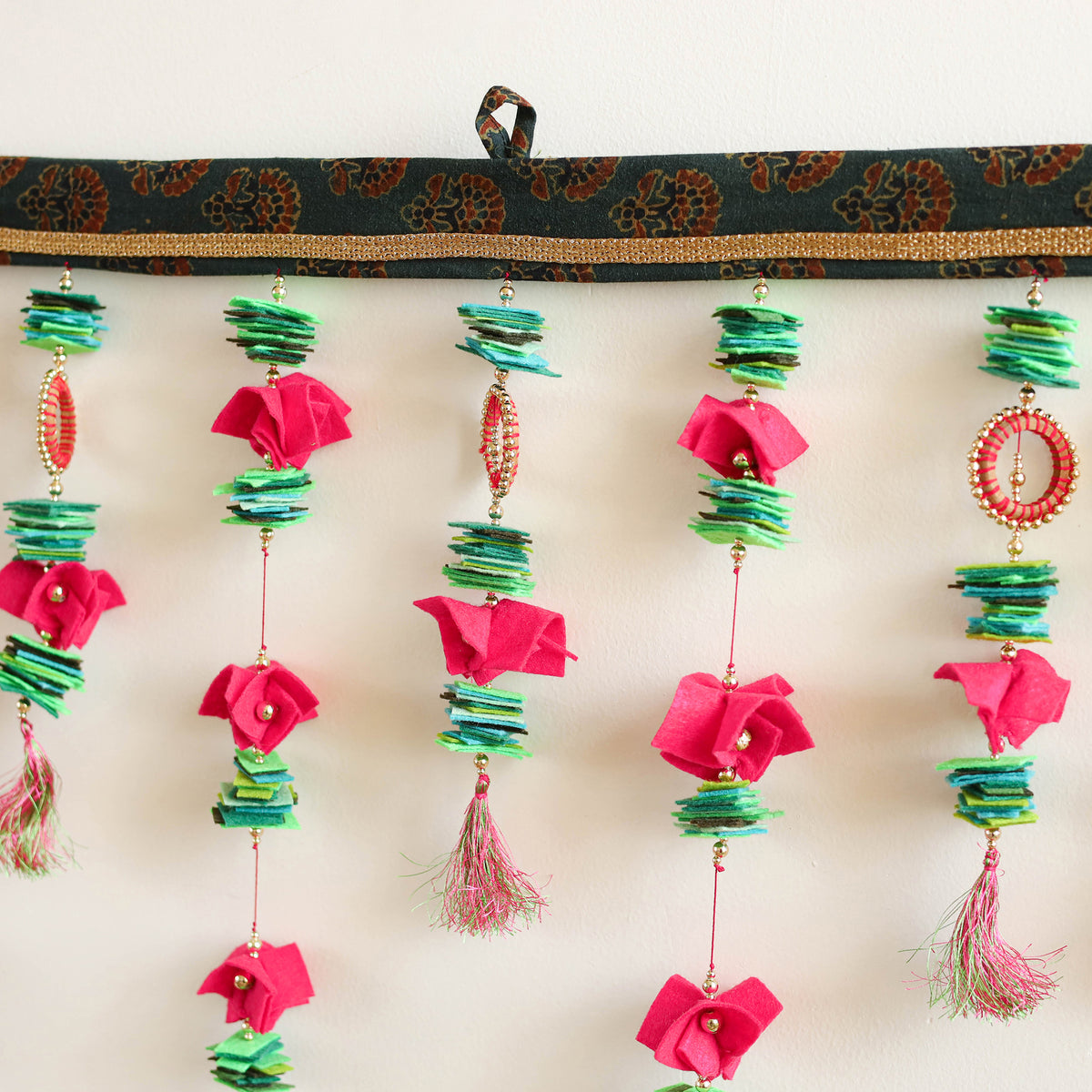 Handmade Beadwork Felt Bandhanwar Toran 15