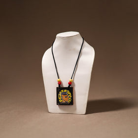 Kerala Mural Handpainted Bamboo Necklace 174