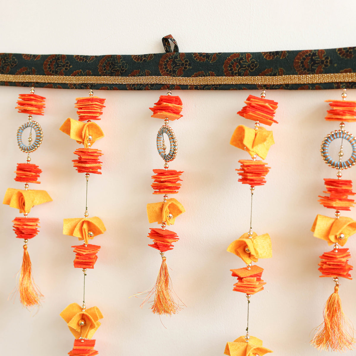 Handmade Beadwork Felt Bandhanwar Toran 16