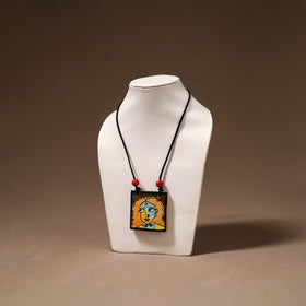 Kerala Mural Handpainted Bamboo Necklace 176