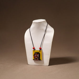 Kerala Mural Handpainted Bamboo Necklace 177