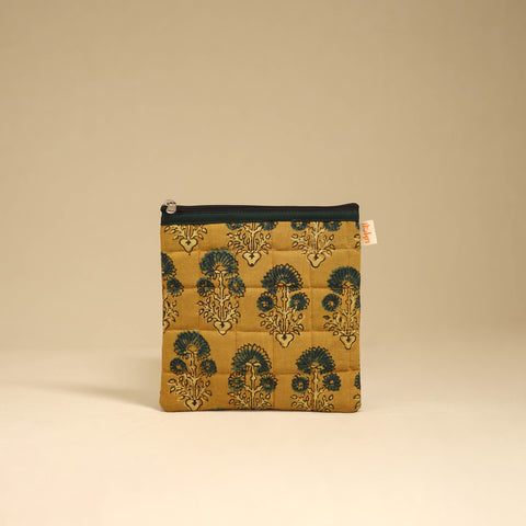 Yellow - Handmade Quilted Utility Pouch 12