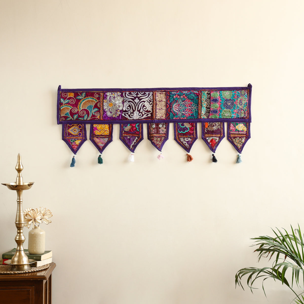 Khambadiya patchwork toran for festive decor